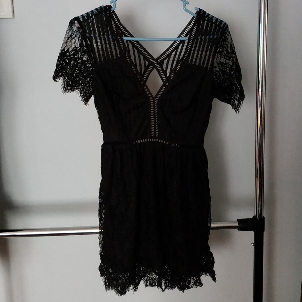Black lace dress